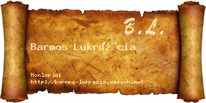 Barmos Lukrécia névjegykártya